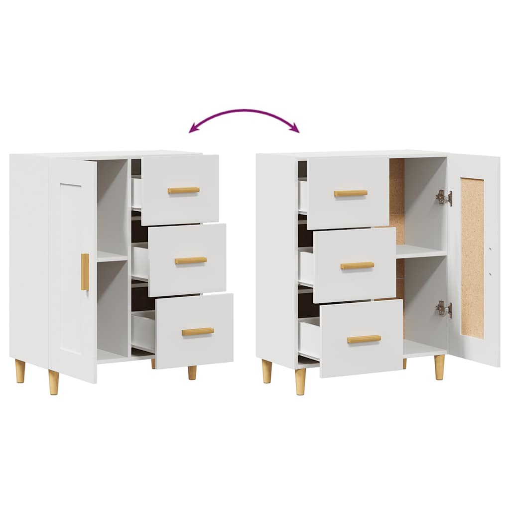 Dressoir 69,5X34X90 Cm Bewerkt Hout Wit