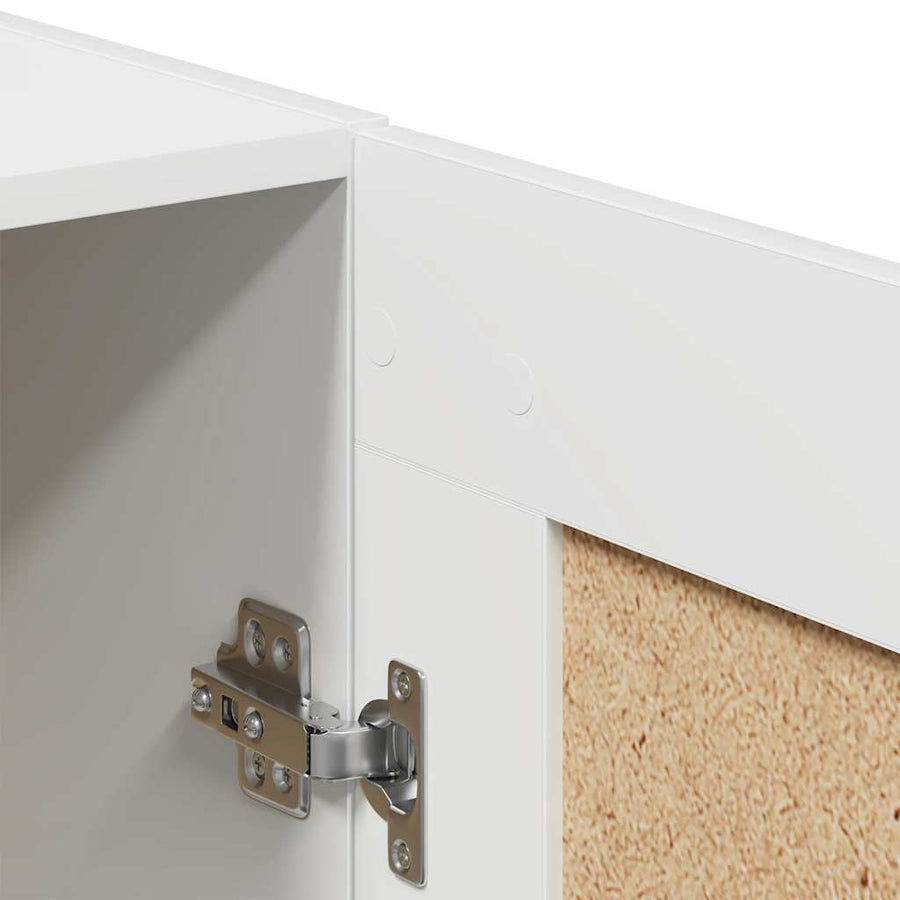 Dressoir 69,5X34X90 Cm Bewerkt Hout Wit