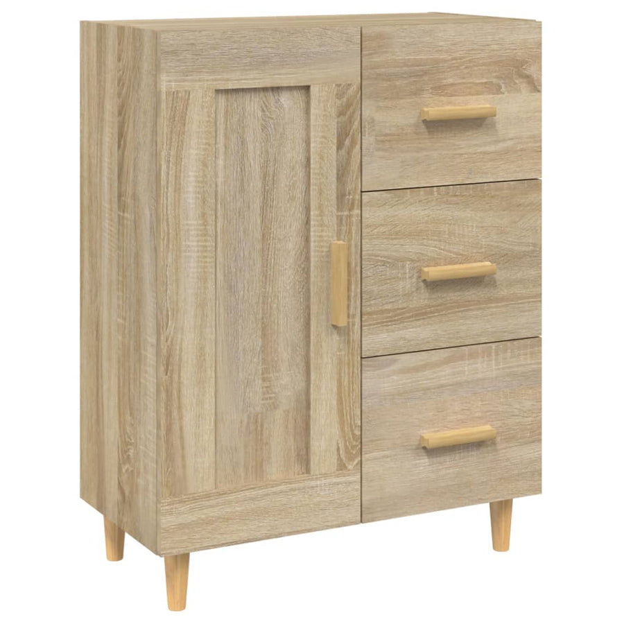 Dressoir 69,5X34X90 Cm Bewerkt Hout Sonoma Eikenkleurig