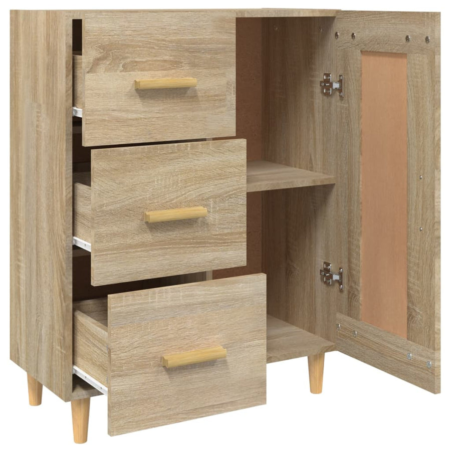 Dressoir 69,5X34X90 Cm Bewerkt Hout Sonoma Eikenkleurig