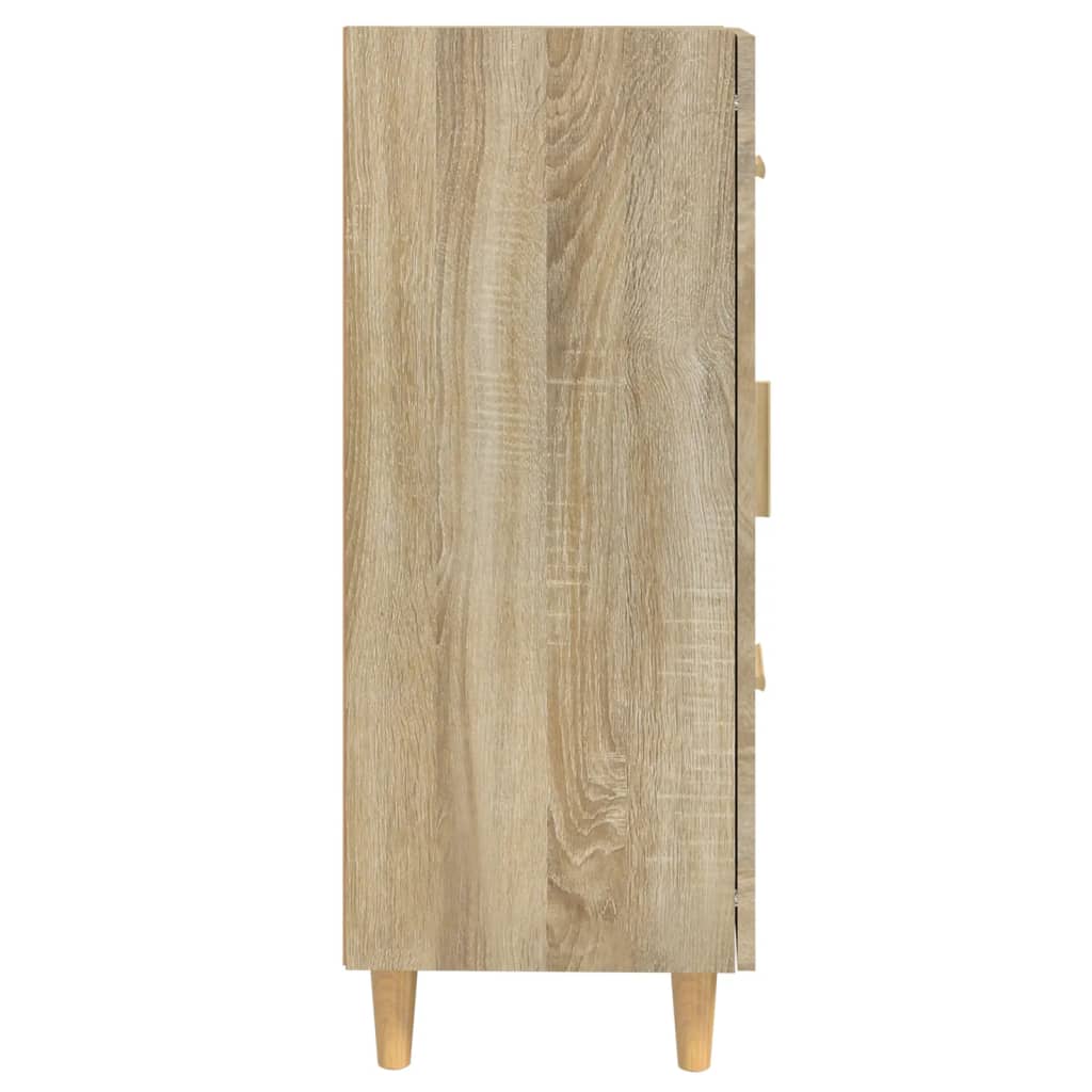 Dressoir 69,5X34X90 Cm Bewerkt Hout Sonoma Eikenkleurig