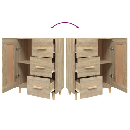 Dressoir 69,5X34X90 Cm Bewerkt Hout Sonoma Eikenkleurig