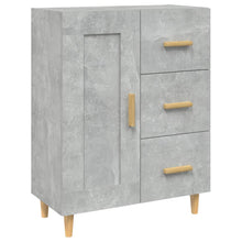 Dressoir 69,5X34X90 Cm Bewerkt Hout Betongrijs