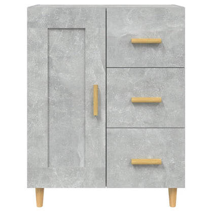 Dressoir 69,5X34X90 Cm Bewerkt Hout Betongrijs