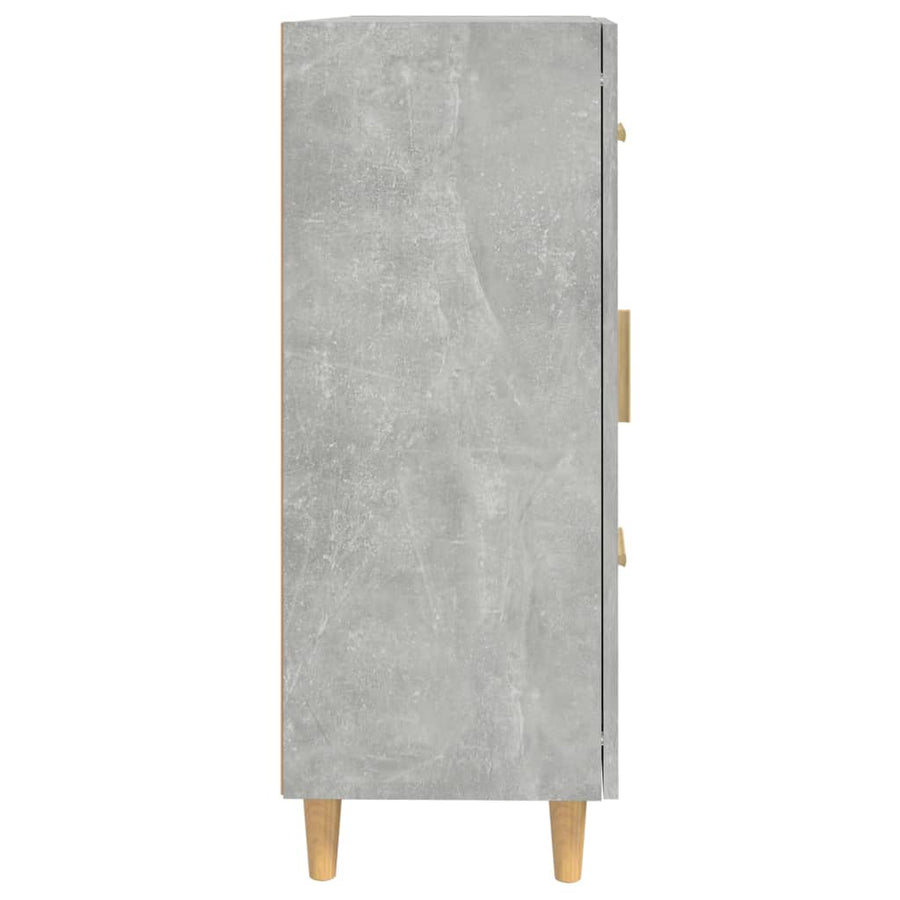 Dressoir 69,5X34X90 Cm Bewerkt Hout Betongrijs
