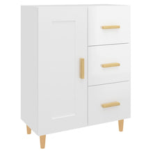 Dressoir 69,5X34X90 Cm Bewerkt Hout Hoogglans Wit