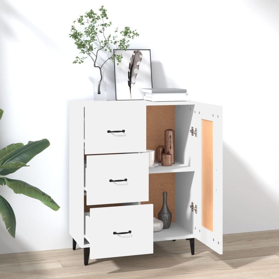 Dressoir 69,5X34X90 Cm Bewerkt Hout Wit