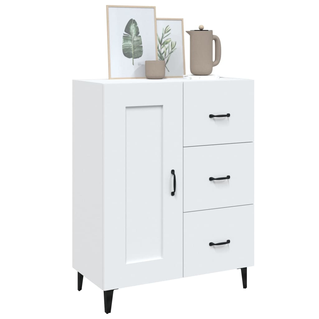 Dressoir 69,5X34X90 Cm Bewerkt Hout Wit