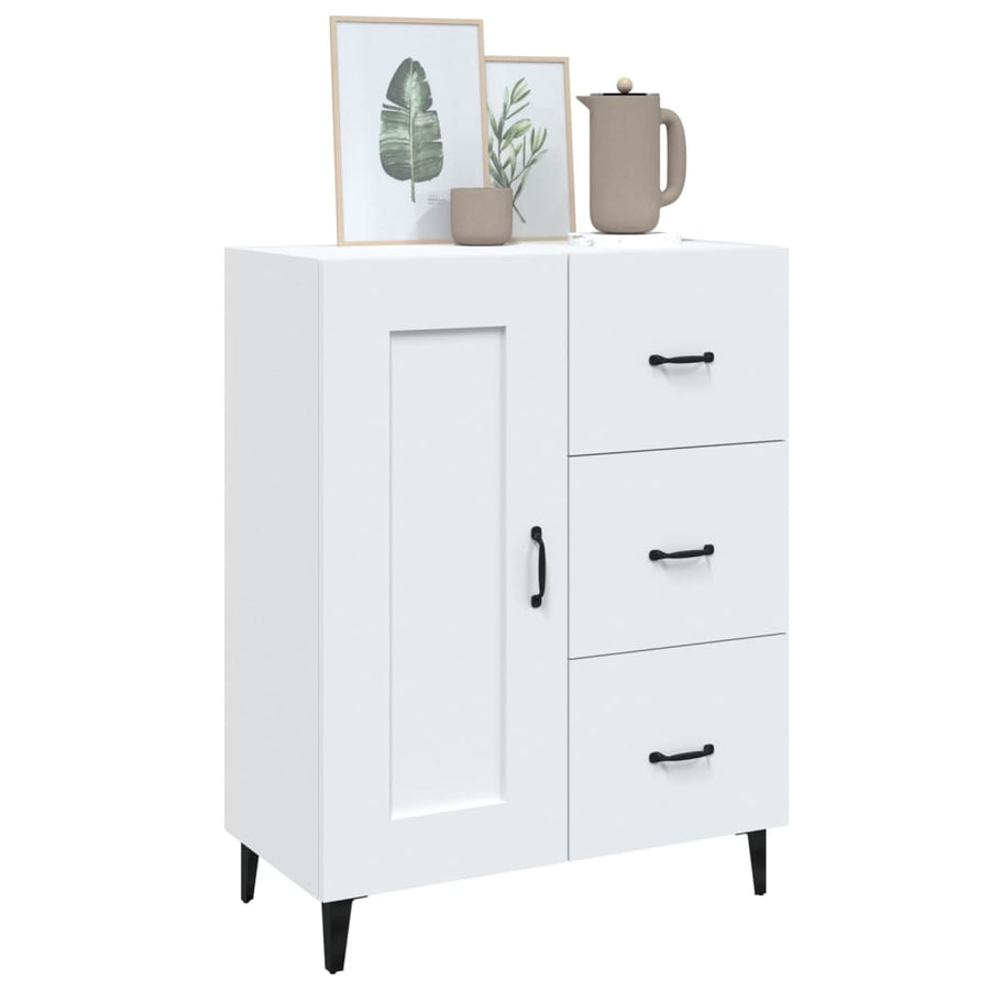 Dressoir 69,5X34X90 Cm Bewerkt Hout Wit