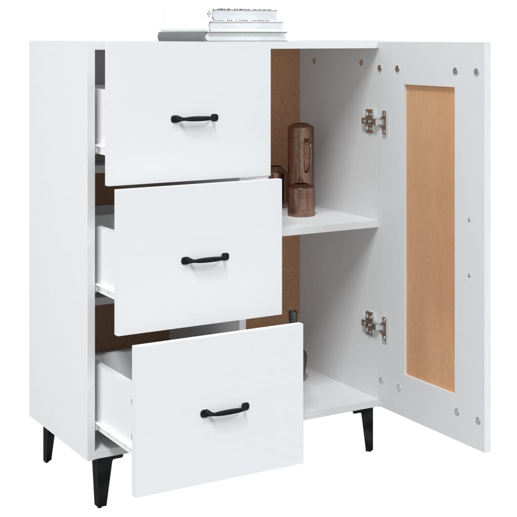 Dressoir 69,5X34X90 Cm Bewerkt Hout Wit