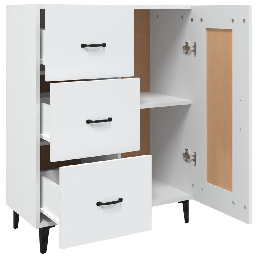 Dressoir 69,5X34X90 Cm Bewerkt Hout Wit