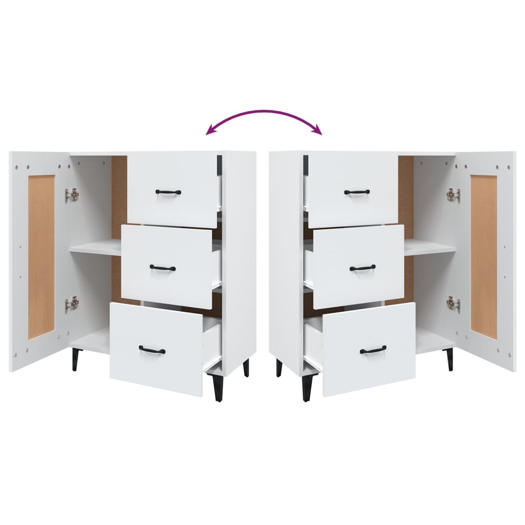 Dressoir 69,5X34X90 Cm Bewerkt Hout Wit