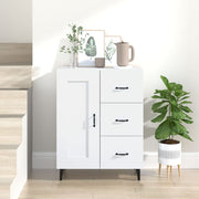 Dressoir 69,5x34x90 cm bewerkt hout wit wandmontage