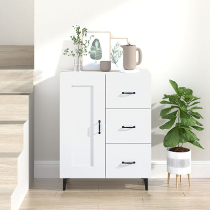 Dressoir 69,5X34X90 Cm Bewerkt Hout Wit
