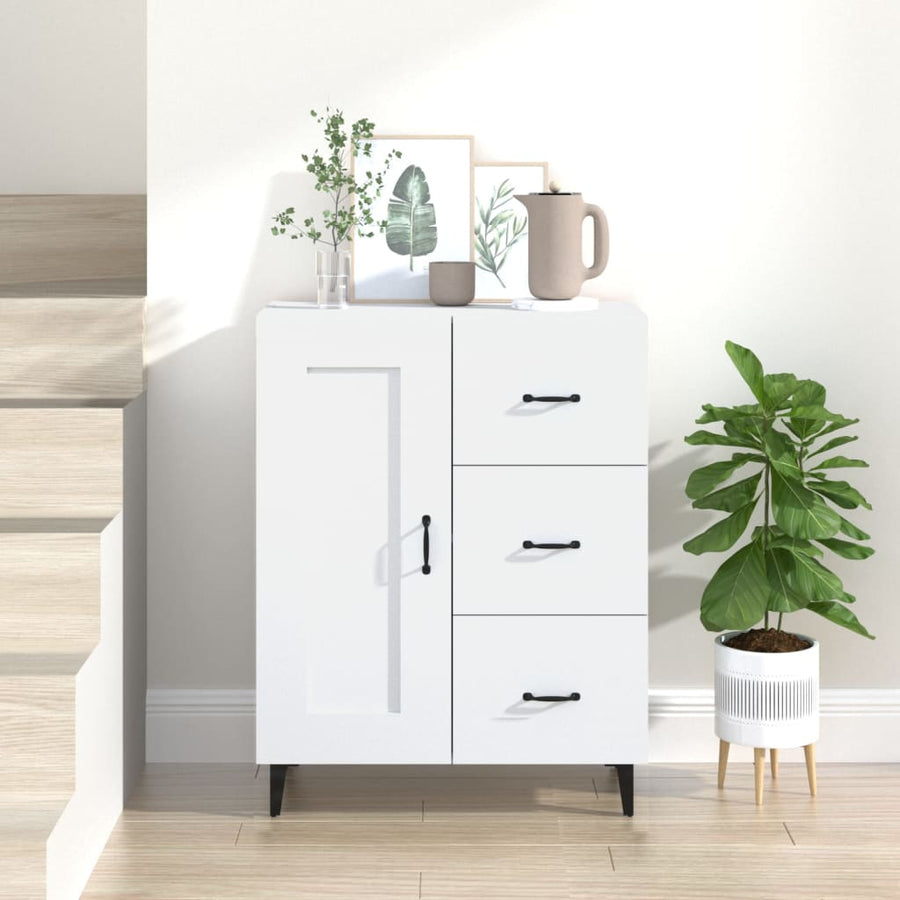 Dressoir 69,5X34X90 Cm Bewerkt Hout Wit