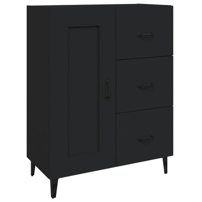 Dressoir 69,5X34X90 Cm Bewerkt Hout Zwart