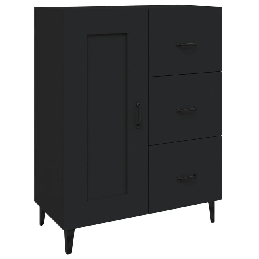 Dressoir 69,5X34X90 Cm Bewerkt Hout Zwart
