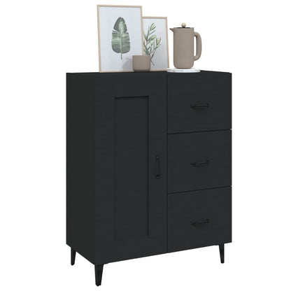 Dressoir 69,5X34X90 Cm Bewerkt Hout Zwart