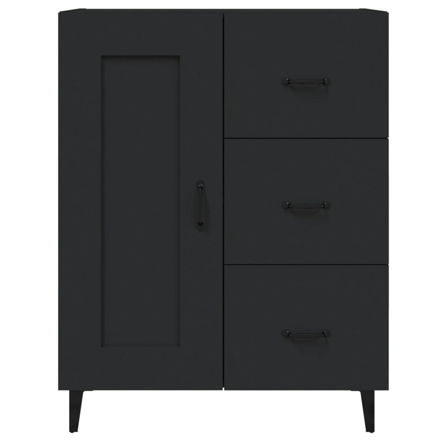 Dressoir 69,5X34X90 Cm Bewerkt Hout Zwart