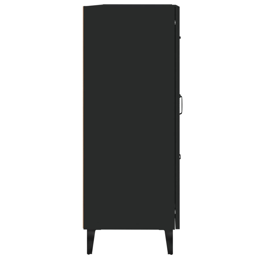 Dressoir 69,5X34X90 Cm Bewerkt Hout Zwart
