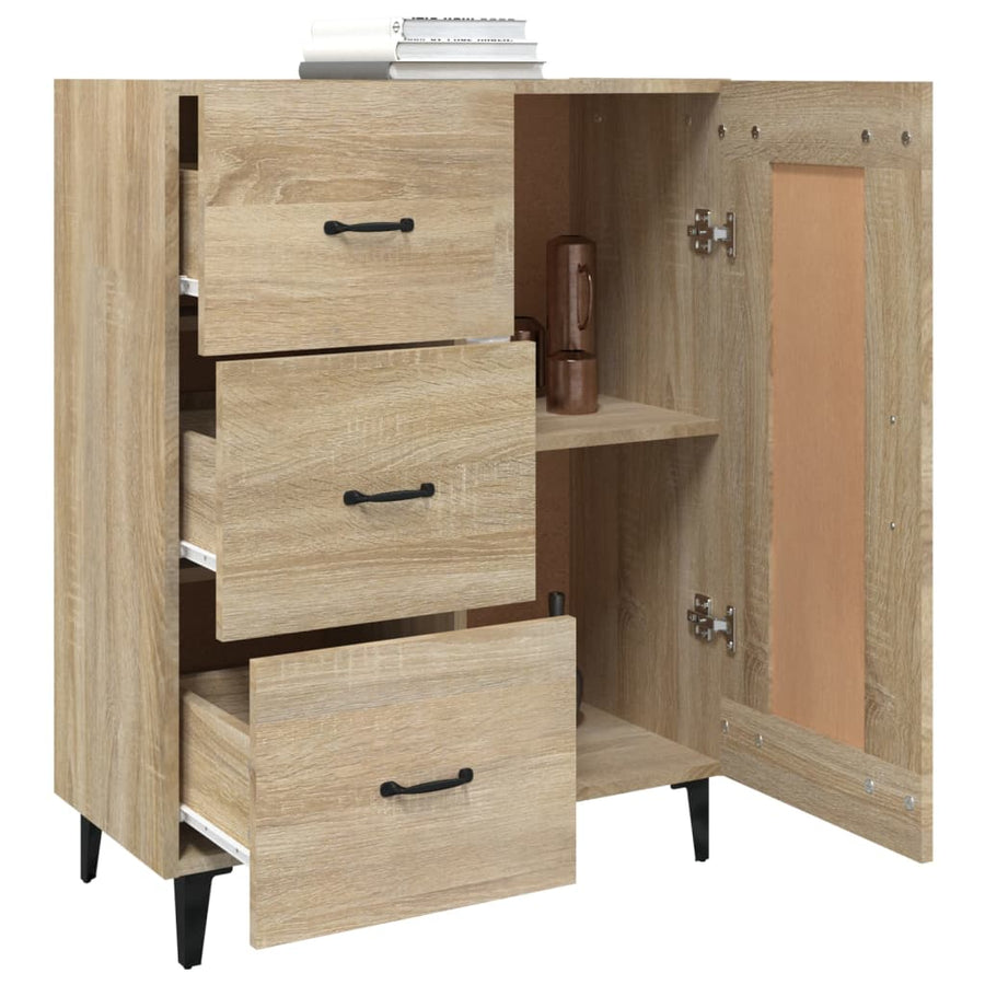 Dressoir 69,5X34X90 Cm Bewerkt Hout Sonoma Eikenkleurig