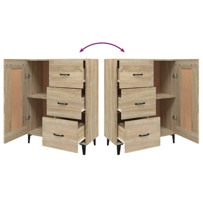 Dressoir 69,5X34X90 Cm Bewerkt Hout Sonoma Eikenkleurig