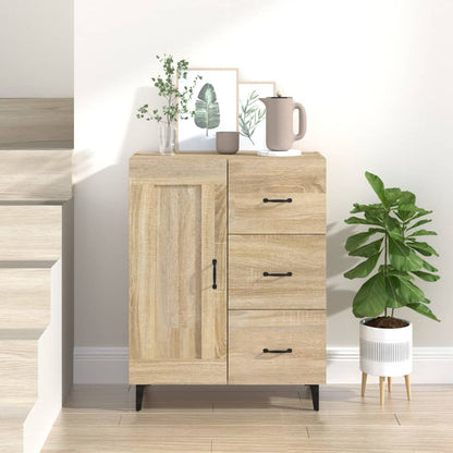 Dressoir 69,5X34X90 Cm Bewerkt Hout Sonoma Eikenkleurig