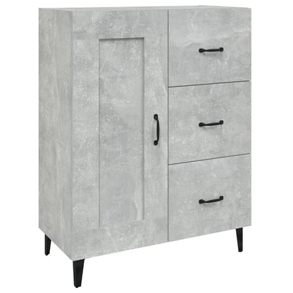 Dressoir 69,5X34X90 Cm Bewerkt Hout Betongrijs