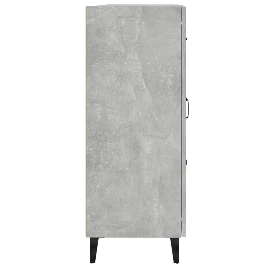 Dressoir 69,5X34X90 Cm Bewerkt Hout Betongrijs