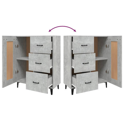 Dressoir 69,5X34X90 Cm Bewerkt Hout Betongrijs