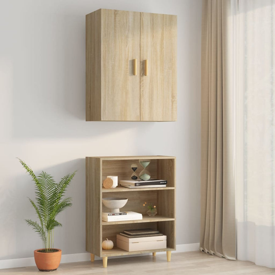 Hangkast 69,5X34X90 Cm Sonoma Eikenkleurig