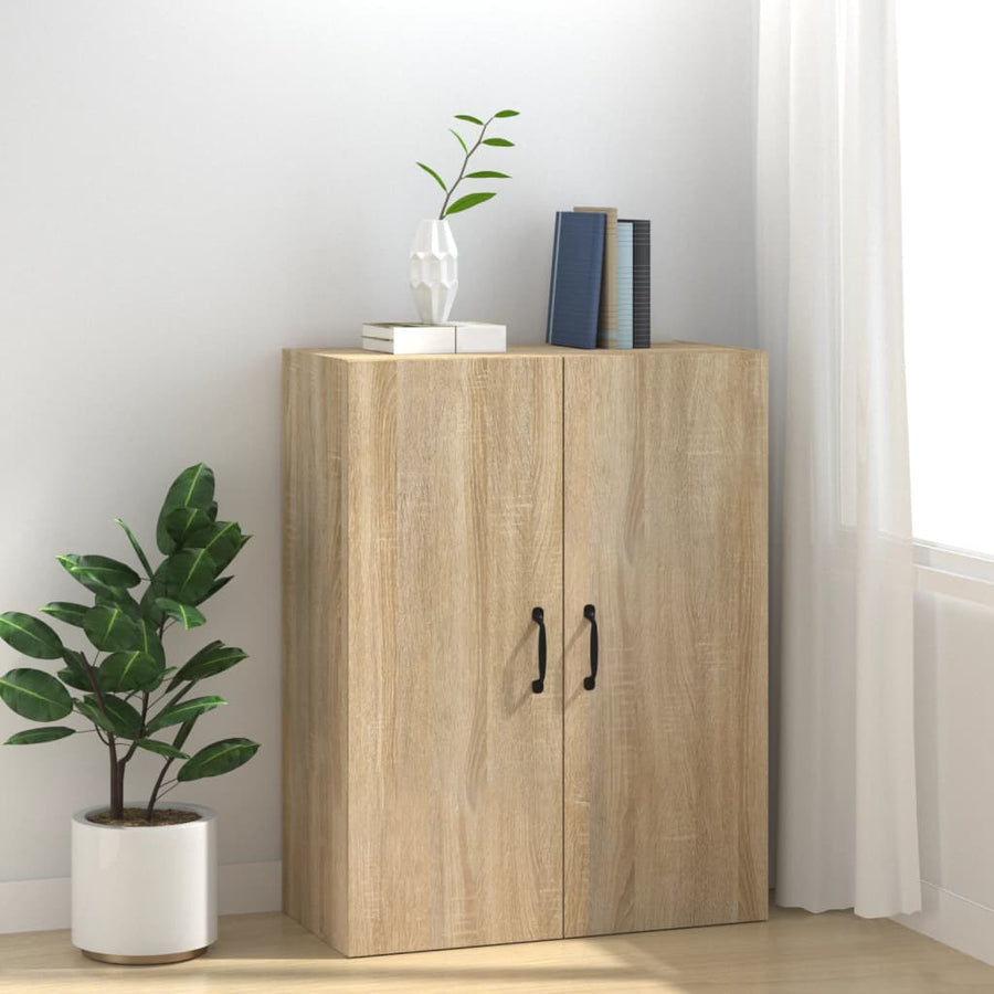 Hangkast 69,5X34X90 Cm Bewerkt Hout Sonoma Eikenkleurig