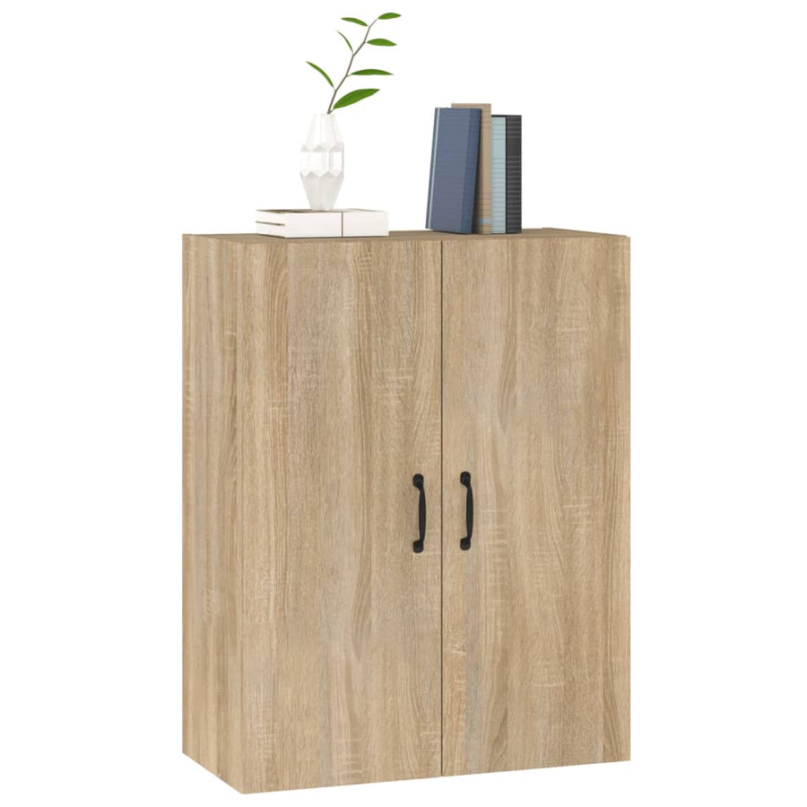 Hangkast 69,5X34X90 Cm Bewerkt Hout Sonoma Eikenkleurig