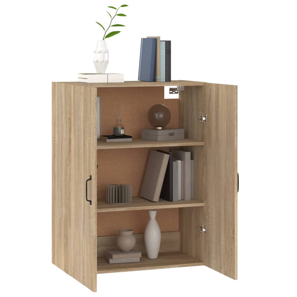 Hangkast 69,5X34X90 Cm Bewerkt Hout Sonoma Eikenkleurig