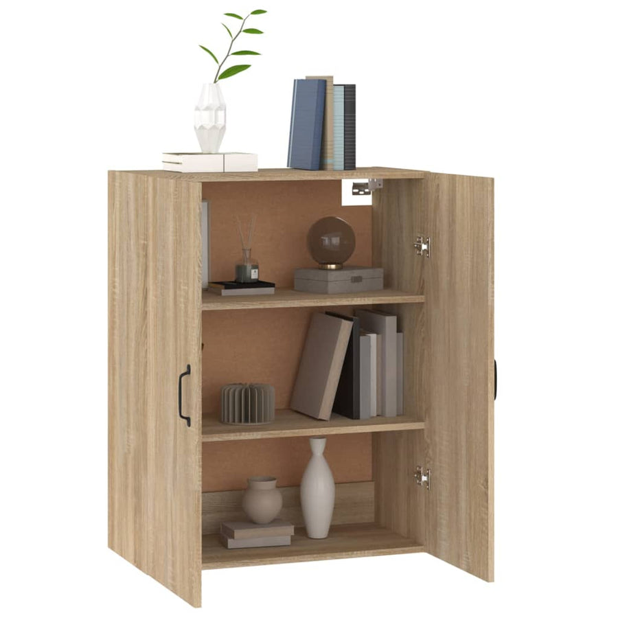 Hangkast 69,5X34X90 Cm Bewerkt Hout Sonoma Eikenkleurig