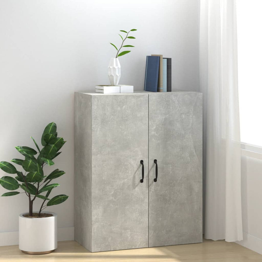 Hangkast 69,5X34X90 Cm Bewerkt Hout Betongrijs