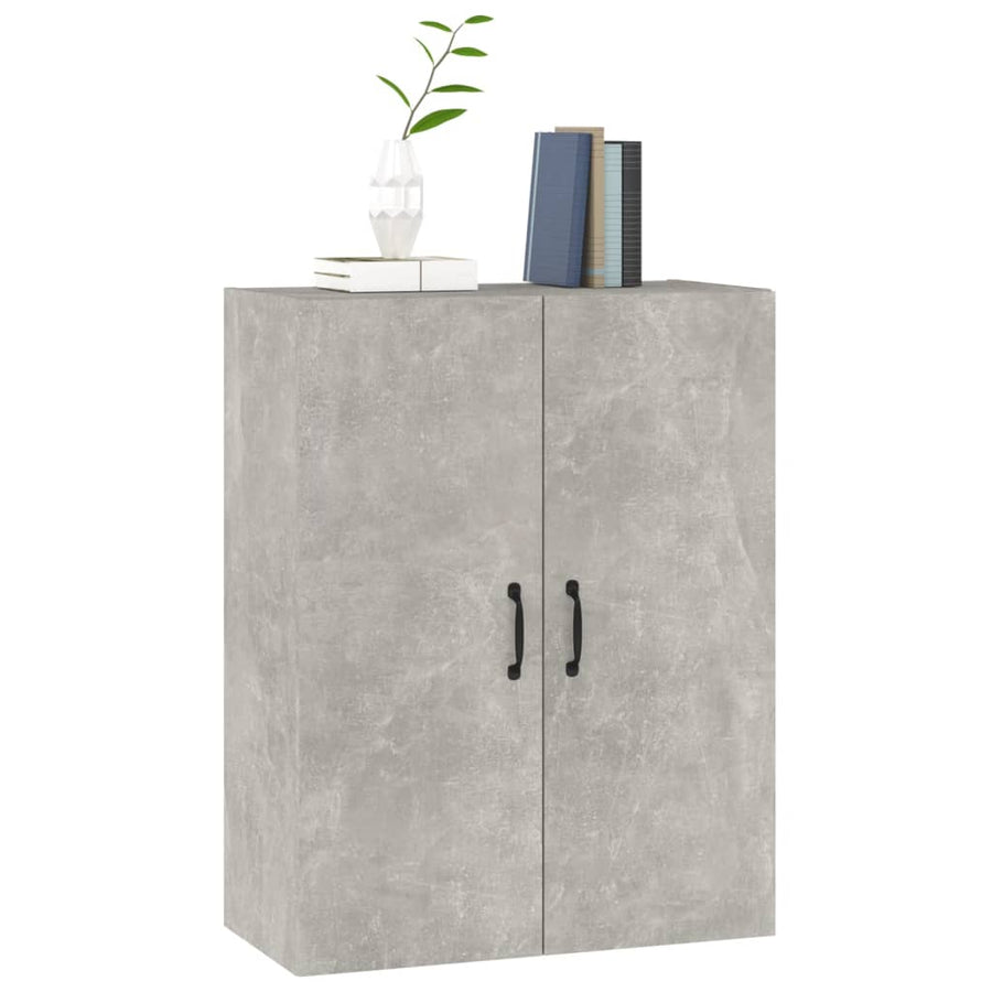 Hangkast 69,5X34X90 Cm Bewerkt Hout Betongrijs