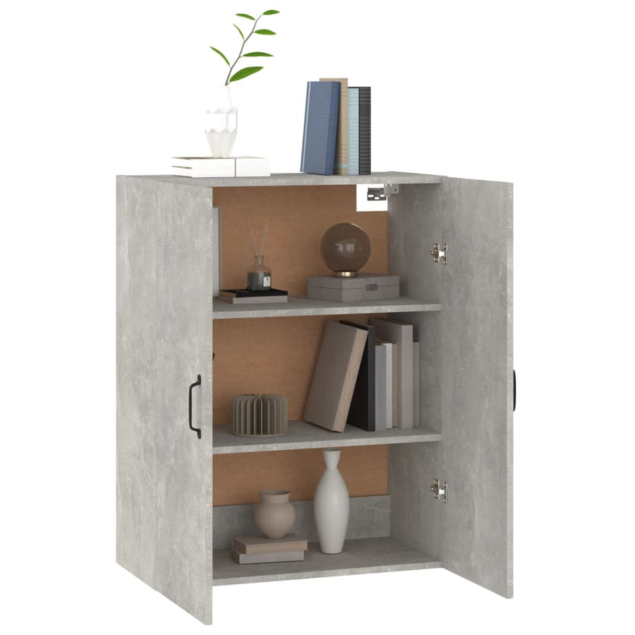 Hangkast 69,5X34X90 Cm Bewerkt Hout Betongrijs