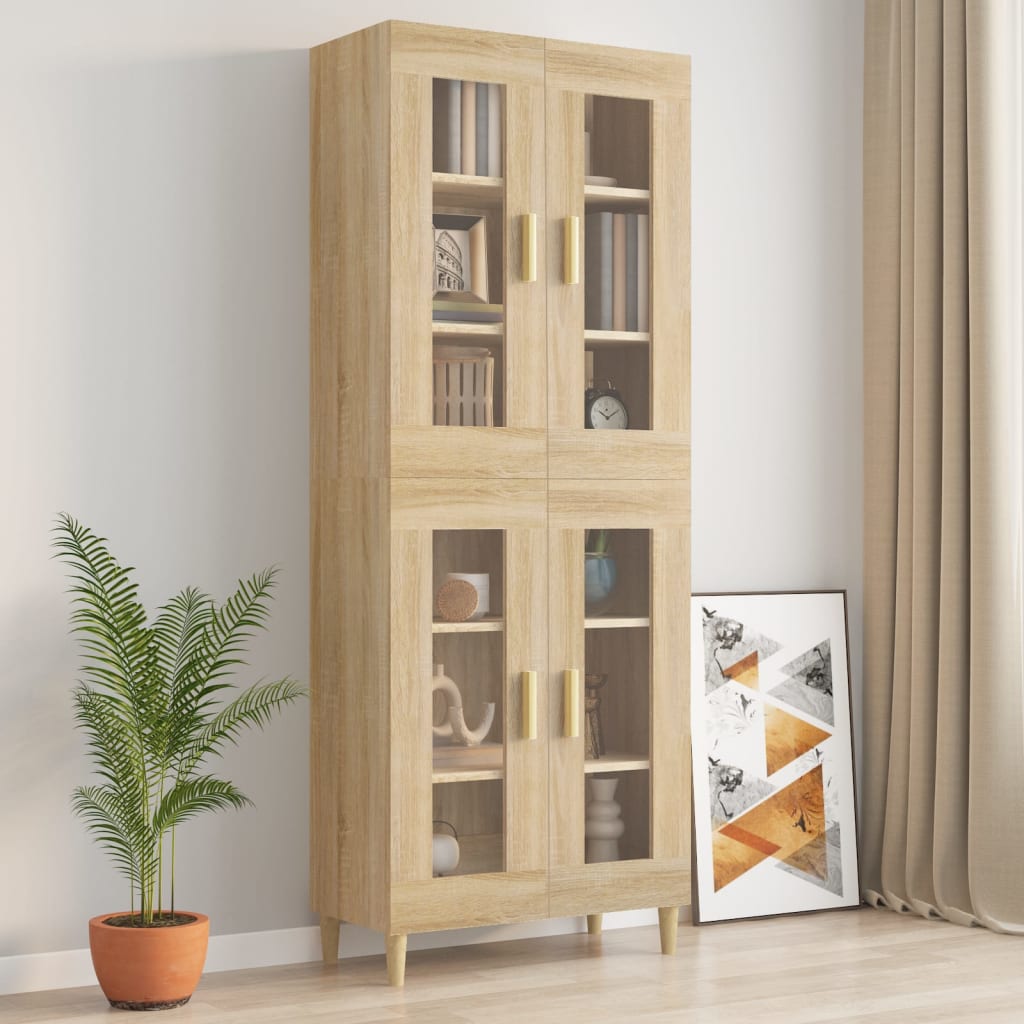 Hangkast 69,5X34X90 Cm Sonoma Eikenkleurig