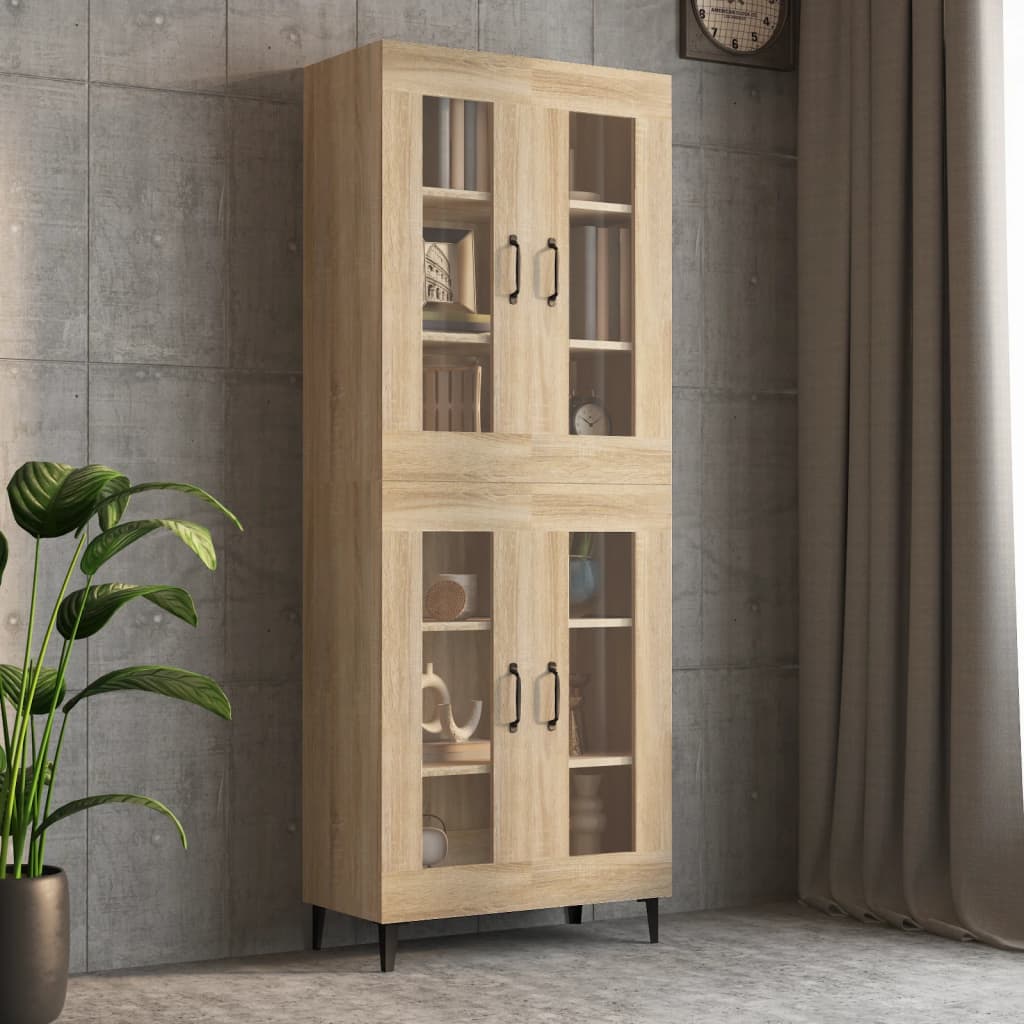 Hangkast 69,5X34X90 Cm Sonoma Eikenkleurig