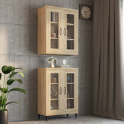 Wall cabinet 69.5x34x90 cm Sonoma oak finish