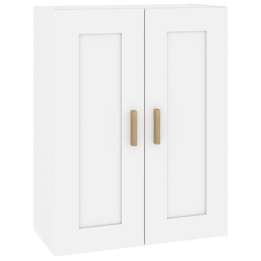 Wandkast 69,5x32,5x90 cm bewerkt hout wit