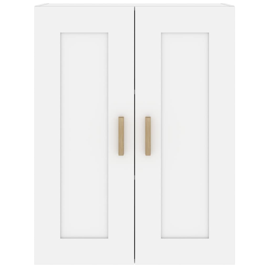 Wandkast 69,5x32,5x90 cm bewerkt hout wit