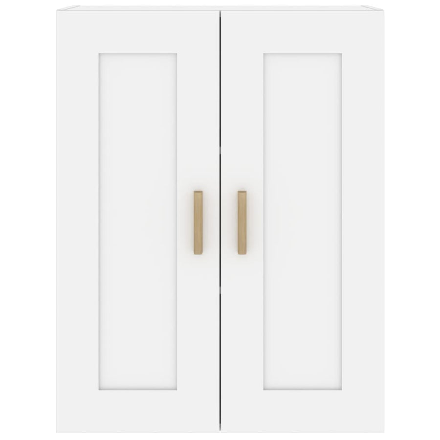 Wandkast 69,5x32,5x90 cm bewerkt hout wit