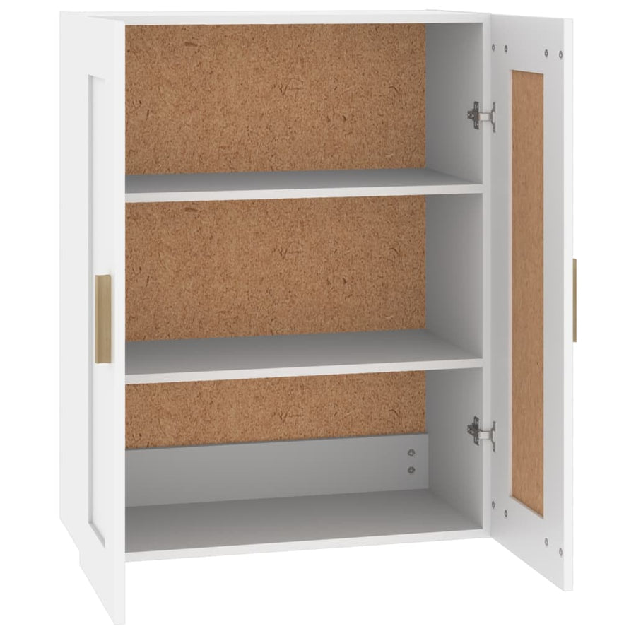 Wandkast 69,5x32,5x90 cm bewerkt hout wit