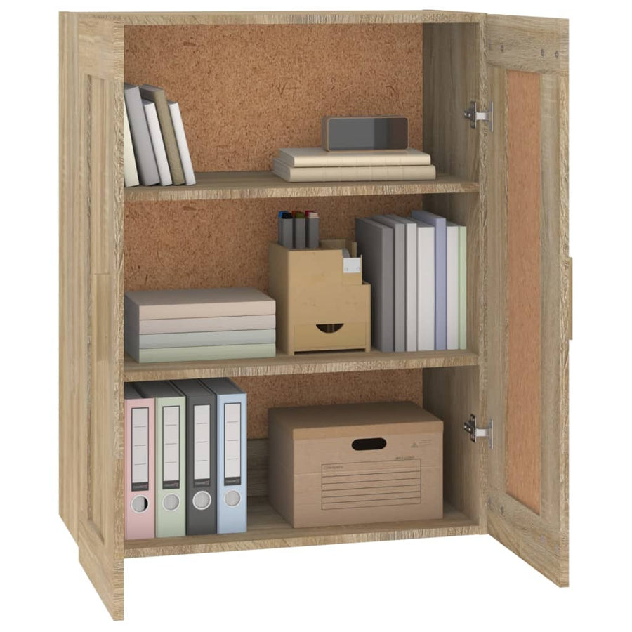 Wandkast 69,5X32,5X90 Cm Bewerkt Hout Kleurig Sonoma eiken
