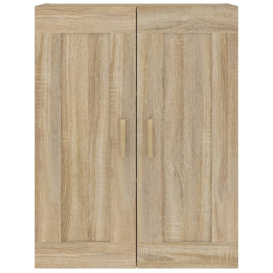Wandkast 69,5X32,5X90 Cm Bewerkt Hout Kleurig Sonoma eiken
