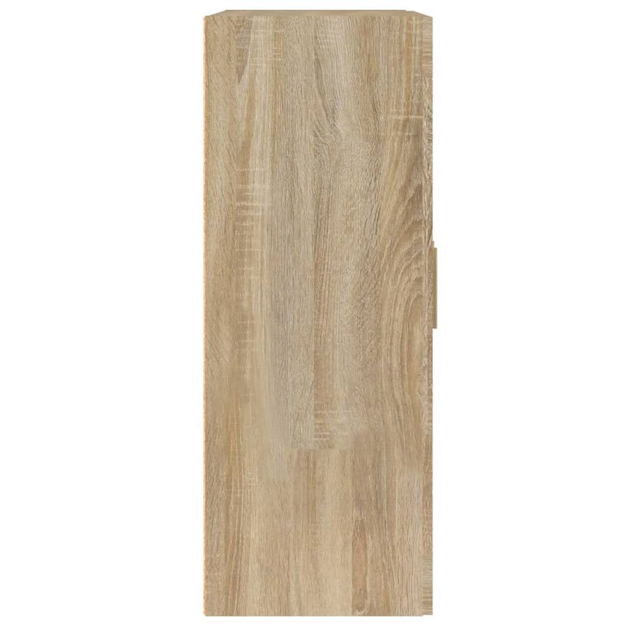 Wandkast 69,5X32,5X90 Cm Bewerkt Hout Kleurig Sonoma eiken