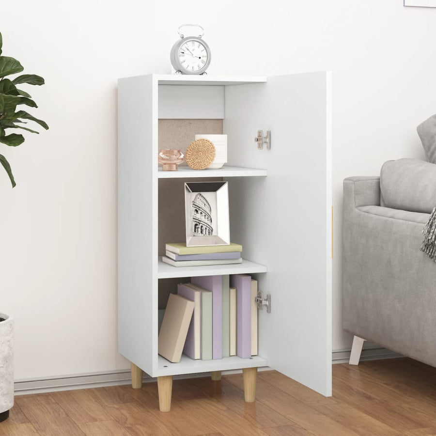 Dressoir 34,5X34X90 Cm Bewerkt Hout Wit