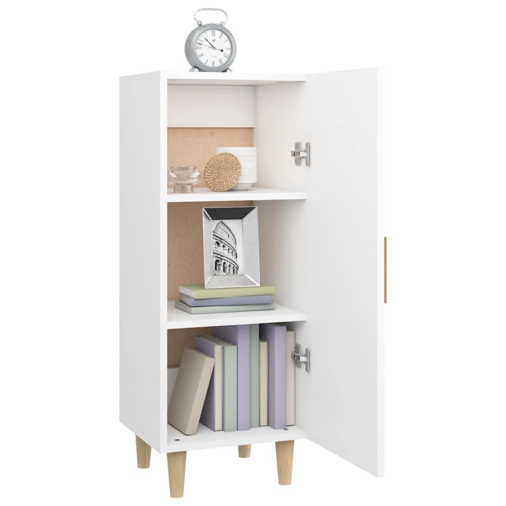 Dressoir 34,5X34X90 Cm Bewerkt Hout Wit